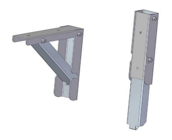 Folding metal shelf bracket